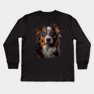 Cute Australian Shepherd Gift For Dog Sports, Dog Lovers, Dog Owners Or For A Birthday Kids Long Sleeve T-Shirt